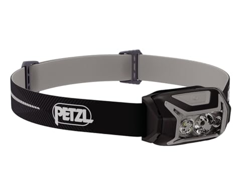 PETZL ACTIK CORE Headlamp - Powerful, Rechargeable 650 Lumen Light with Red Lighting for Hiking, Climbing, and Camping - Black