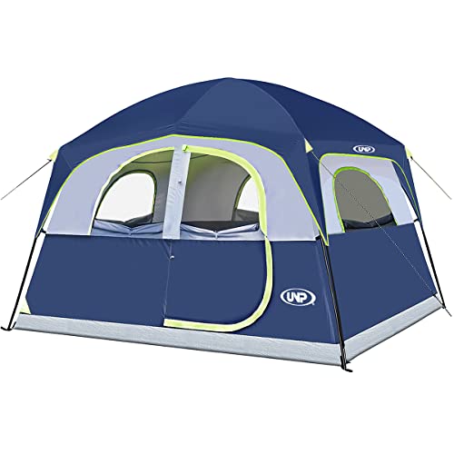UNP Tents 6 Person Waterproof Windproof Easy Setup,Double Layer Family — Size, capacity and configuration