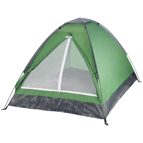 2 Person Camping Tent with Rain Fly and Carrying Bag – Lightweight Outdoor Pop Up Tents for Camping Essentials, Music Festivals, Backpacking, Hiking, or Beach Shelter by Wakeman Outdoors