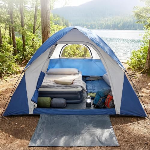 XL Camping Tents 4/6 Person Tents Camping Tents for Camping Waterproof Double Layer Waterproof Rain Fly for Family Outdoor Backpacking Hiking 3-Season Dome