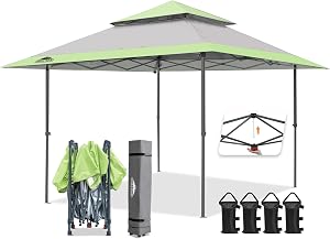 EAGLE PEAK 13x13 Straight Leg Pop Up Canopy Tent Instant Outdoor Canopy Easy Single Person