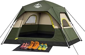 Camping Tent 2/3/4 Person Instant Pop Up Tents for Camping - 40s Automatic Easy Setup Tent