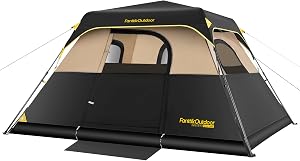 FanttikOutdoor Camping Tent 4/6/8/10 Person Instant Cabin Tent Setup in 60 Seconds with Ra