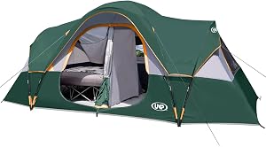 UNP Camping Tent 10-Person-Family Tents, Parties, Music Festival Tent, Big, Easy Up, 5 Lar