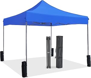 KMFurnila 10x10 FT Pop Up Canopy, Easy Up Canopy Tents for Camping Parties Events, Patio,