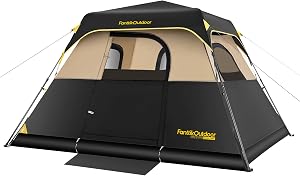 FanttikOutdoor Camping Tent 4/6/8/10 Person Instant Cabin Tent Setup in 60 Seconds with Ra