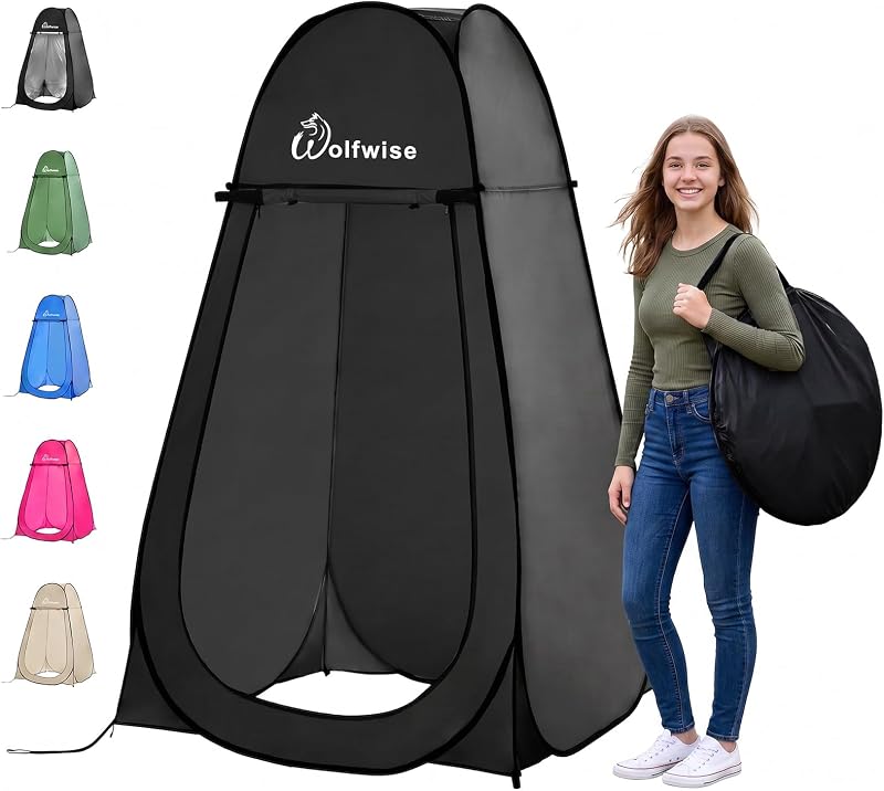 Wolfwise Pop Up Shower Tent for Camping Essentials