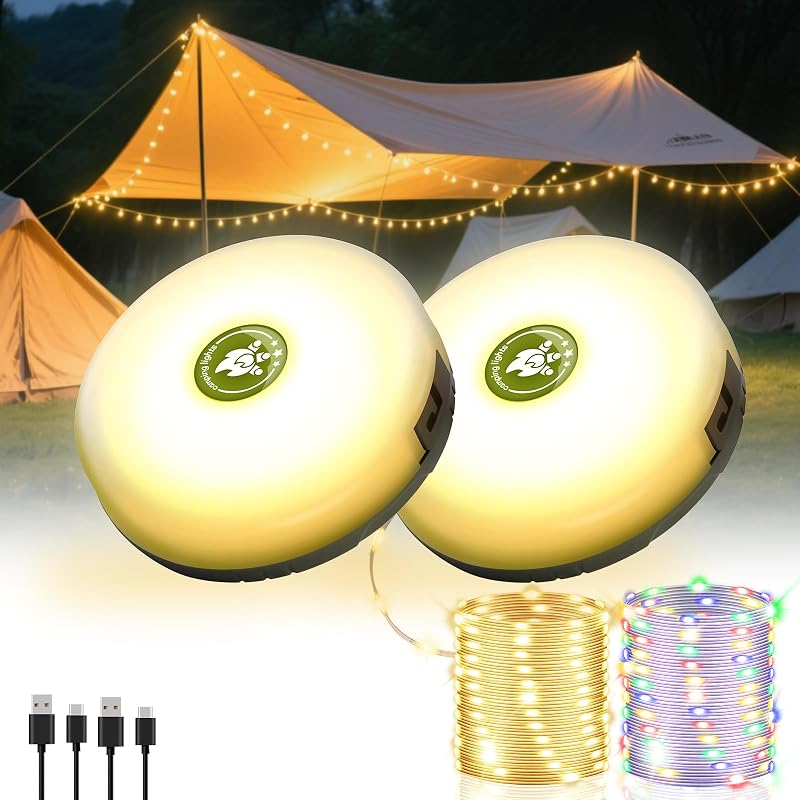 2Pack Camping String Lights