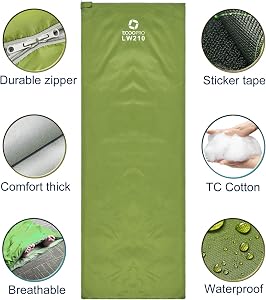 ECOOPRO Portable Waterproof Lightweight Sleeping Bag with Compression Sack for Backpacking and Hiking