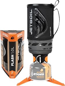 Jetboil Flash Portable Fast Boil Stove for Camping and Backpacking with 1-Step Auto Igniti