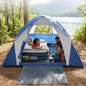 XL Camping Tents 4/6 Person Tents Camping Tents for Camping Waterproof Double Layer Waterp